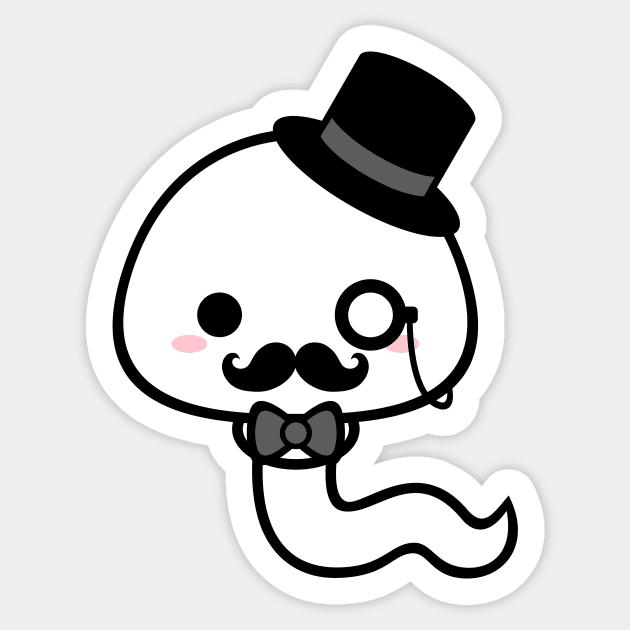 Cute Kawaii Sperm Classic Gentleman Sticker by alien3287